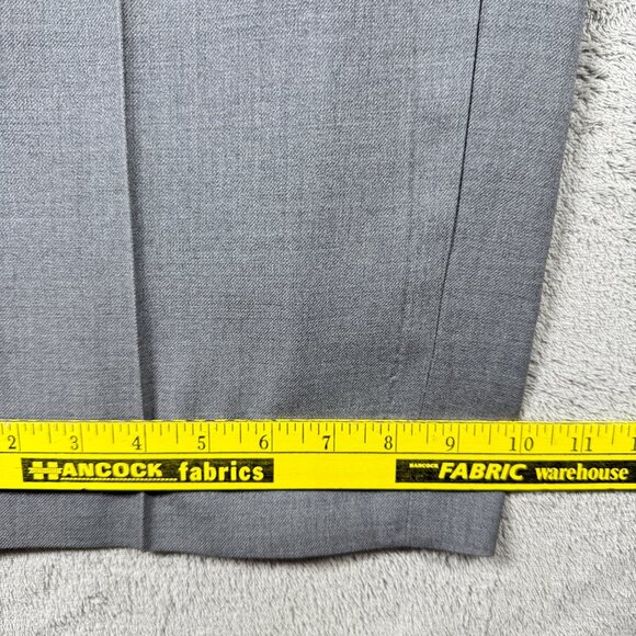 L.L. Bean Men’s 40W Gray Wool Dress Pants Comfort Waist Flat Front - Picture 10 of 14